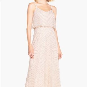 Adrianna Papell long blouson beaded dress- full length.